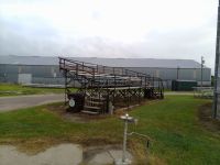 Home plate bleachers at Richie Ashburn Field in Tilden, Nebraska.