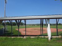 View from behind the grandstand, Osmond Memorial Park Baseball Field, Osmond, Nebraska.